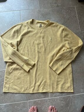 Timberland Men's Long Sleeve Thermal Shirt - Pale Yellow